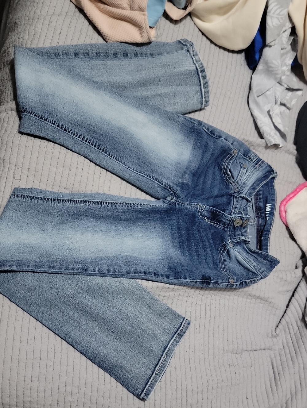 Wallflower Faded Light Blue Flare Jeans